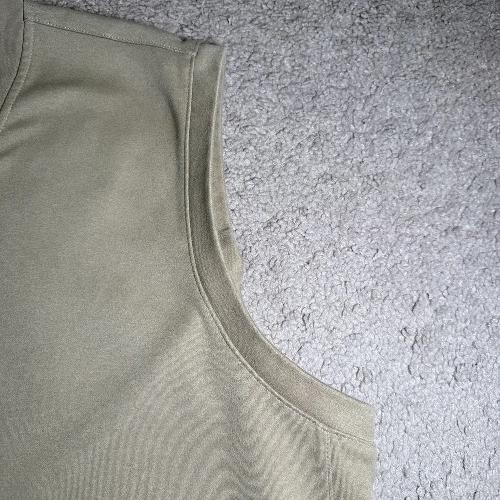 Nike Golf Vest Mens Large Beige Khaki Pullover V Neck Fit Dry Leisure Casual - Picture 6 of 12